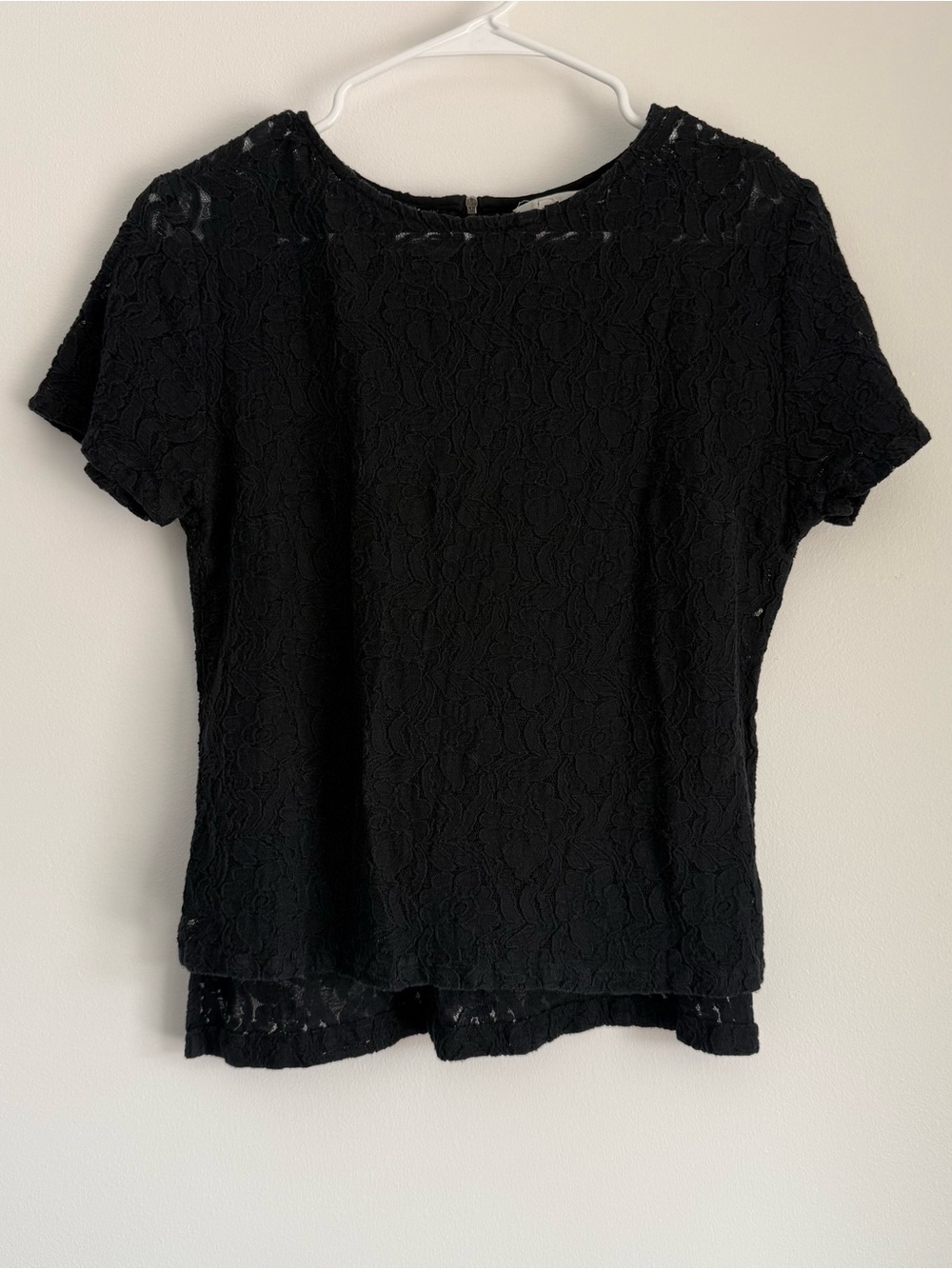 Vans Black Lace Short Sleeve Top Size XS
